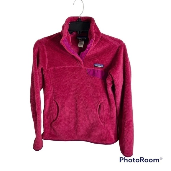Patagonia Worn Wear W’s Re-Tool Snap-T Pullover Sweatshirt Sweater XS Pink - Picture 2 of 7